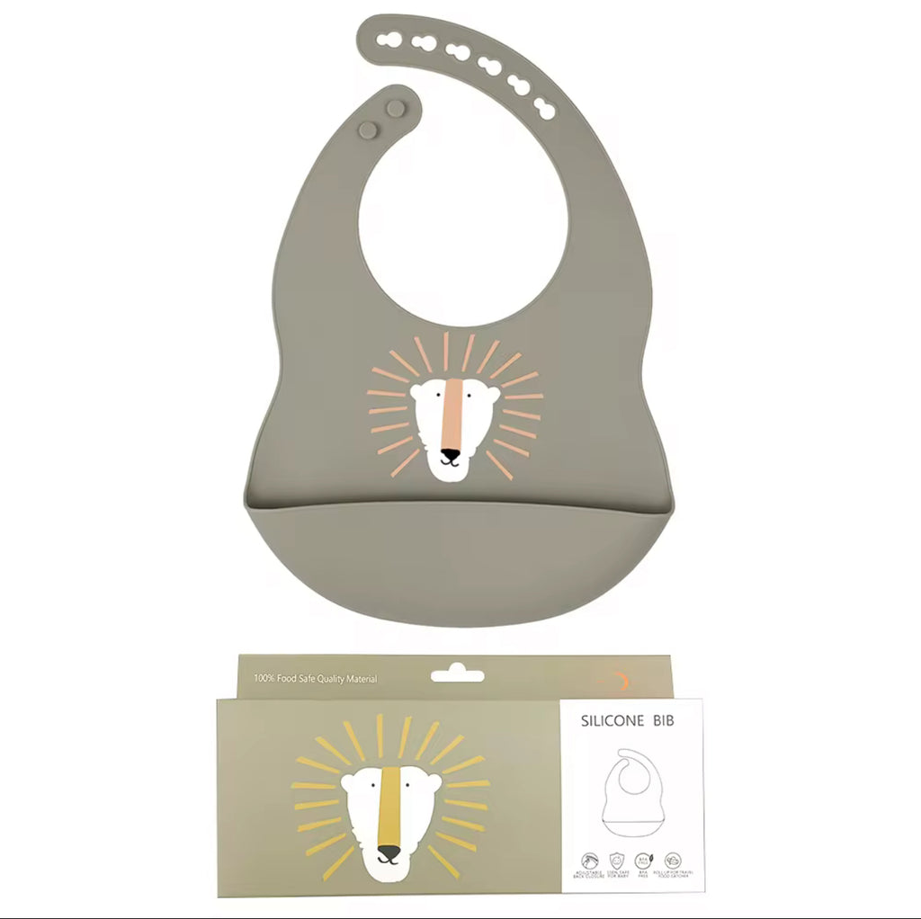🧸 Silicone Baby Bib – Clean Baby, Happy Mom 💕