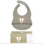 🧸 Silicone Baby Bib – Clean Baby, Happy Mom 💕