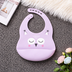 🧸 Silicone Baby Bib – Clean Baby, Happy Mom 💕