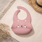 🧸 Silicone Baby Bib – Clean Baby, Happy Mom 💕