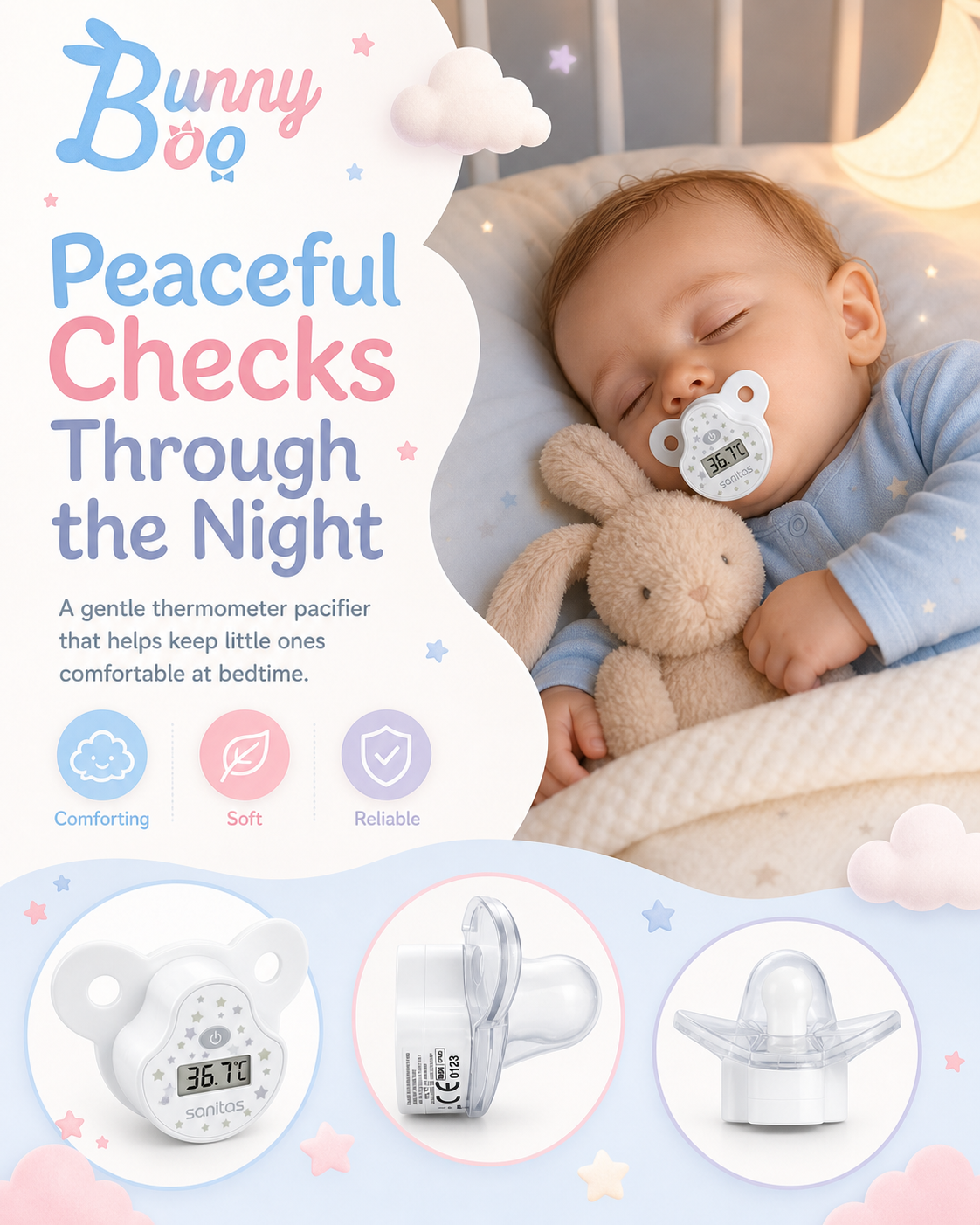 Thermometer Pacifier- Easy & Stress- Free Temperature check