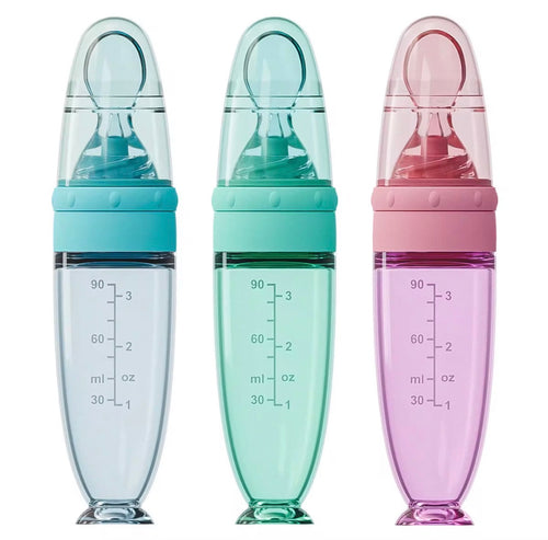 Baby Bottle Squeeze Feeding Spoon