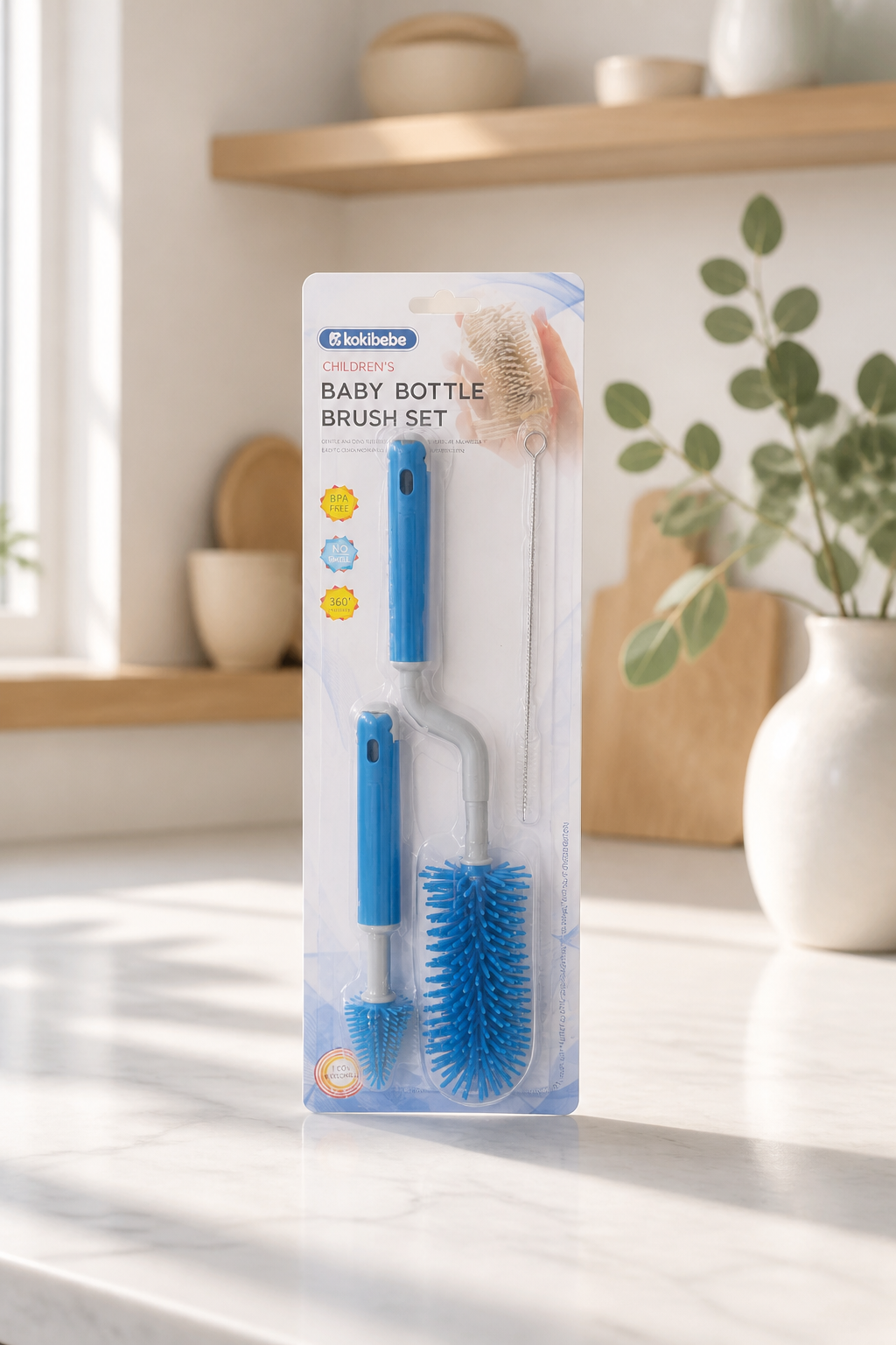 Soft Silicone Bottle Brush Set