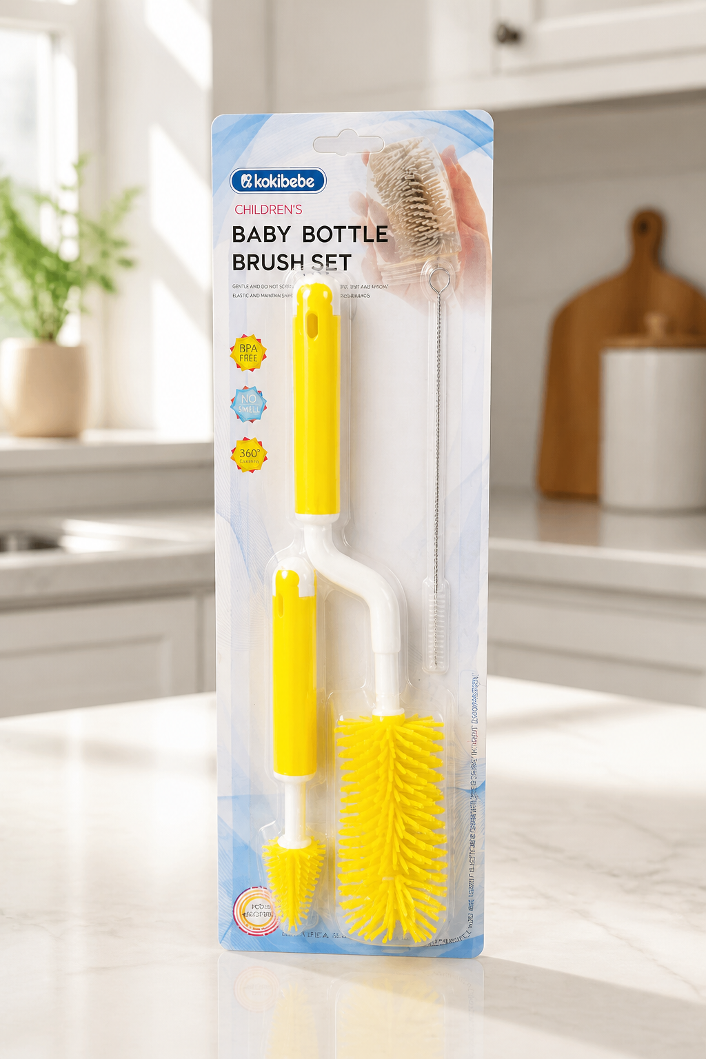 Soft Silicone Bottle Brush Set