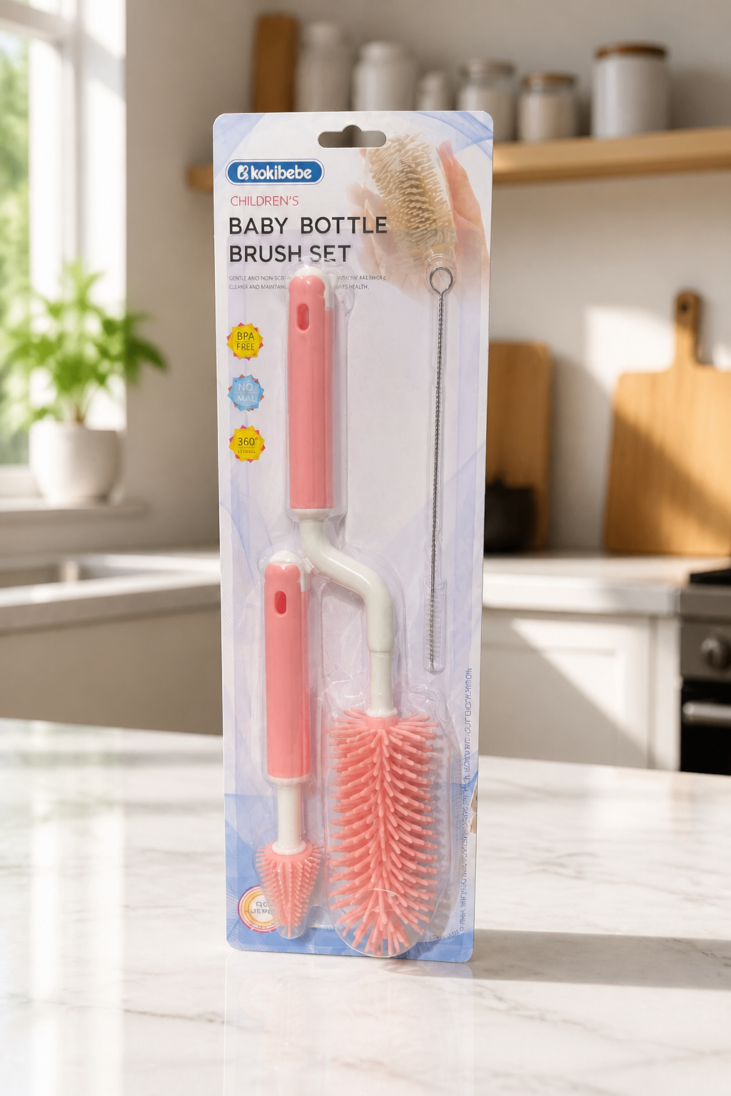 Soft Silicone Bottle Brush Set