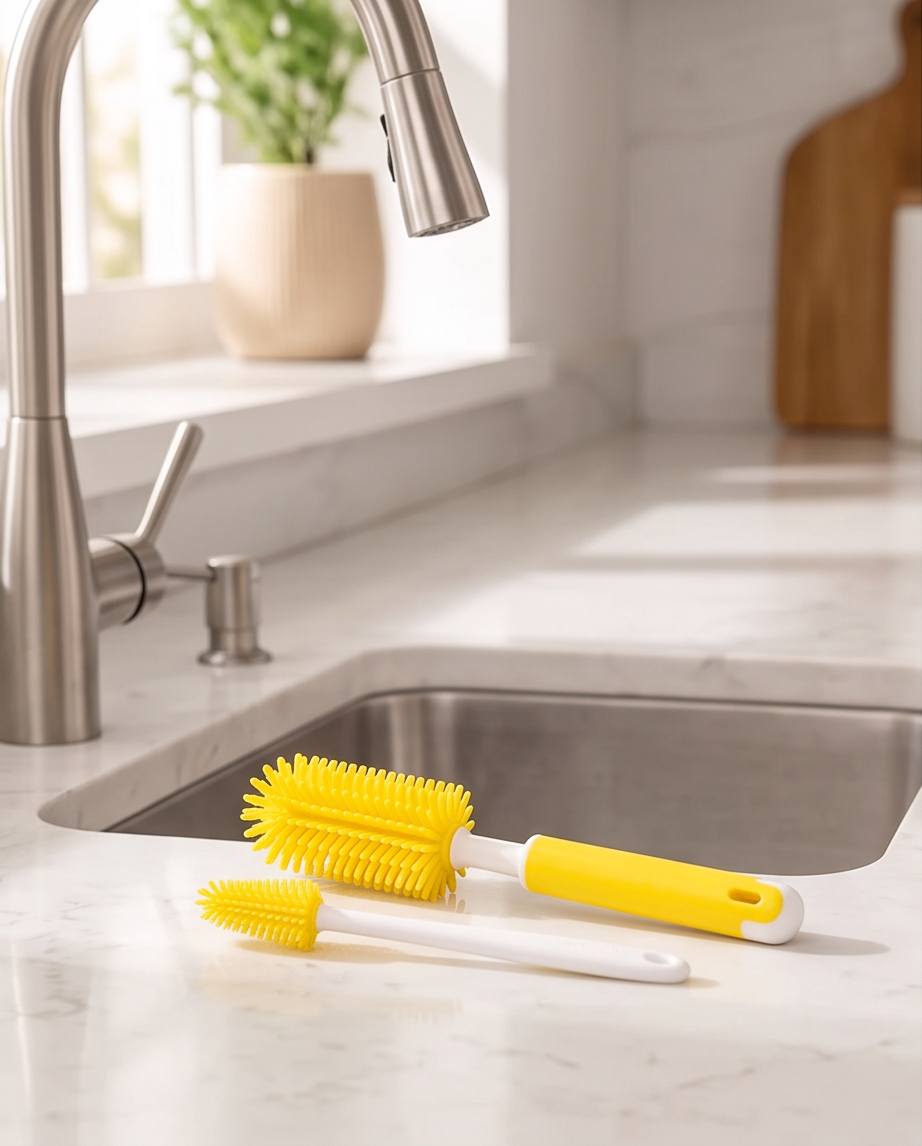 Soft Silicone Bottle Brush Set