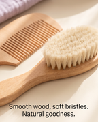Baby Wooden Hair Brush & Comb Set