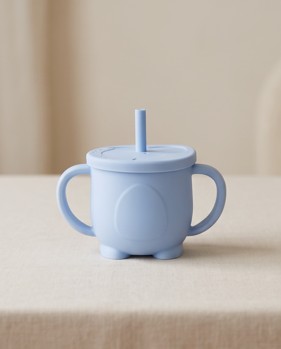 Baby Silicone Straw Cup