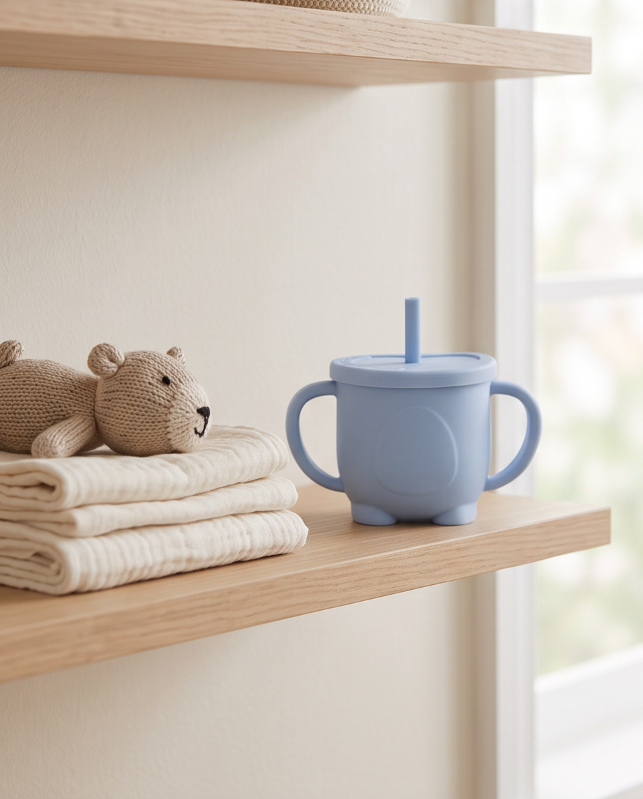 Baby Silicone Straw Cup