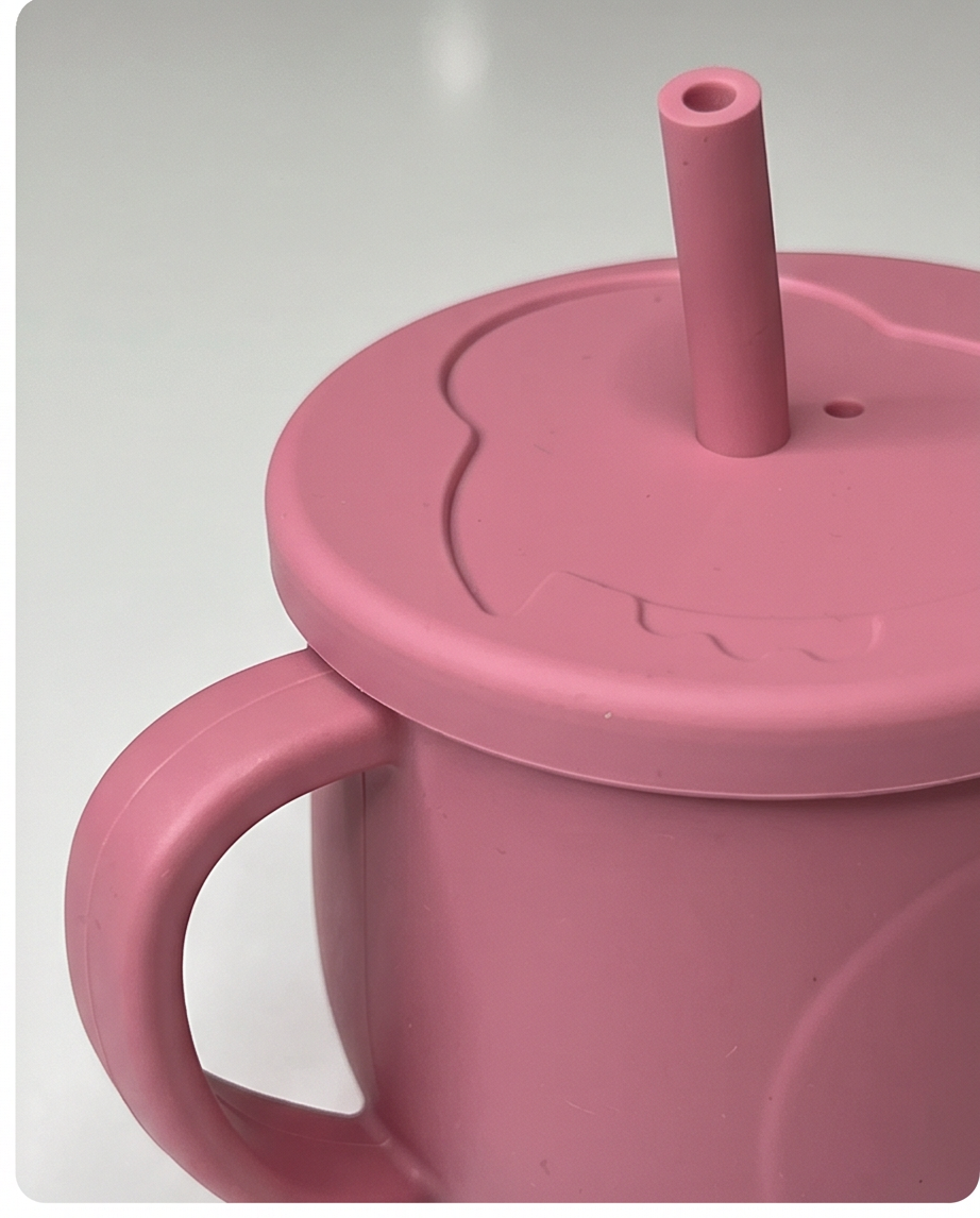 Baby Silicone Straw Cup