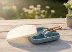 🍽️ Silicone Feeding Plate Set – Mess-Free Mealtime Made Easy 👶💛