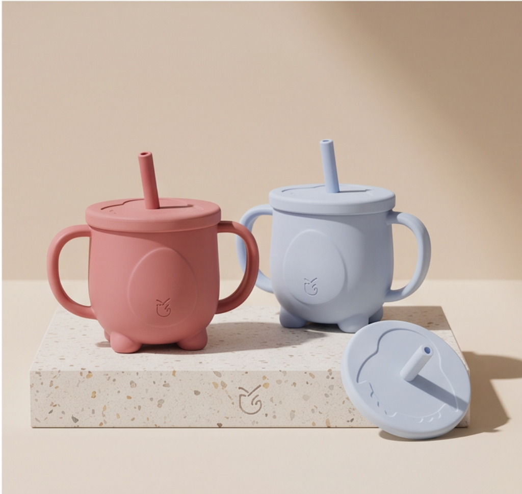 Baby Silicone Straw Cup