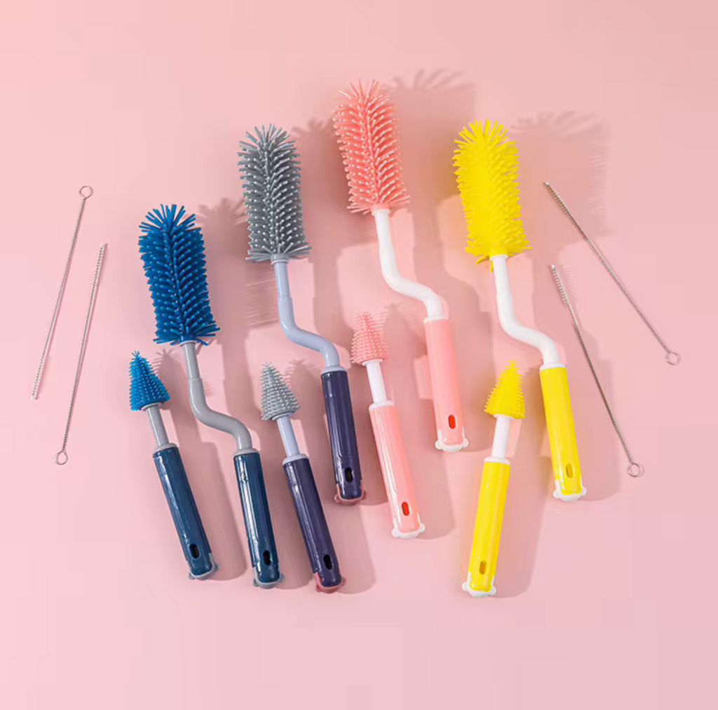 Soft Silicone Bottle Brush Set